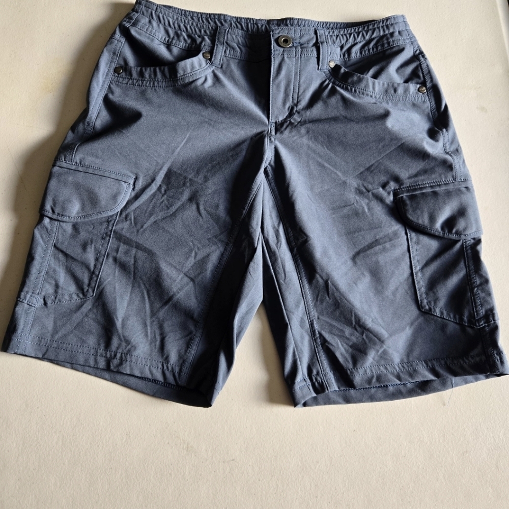Kuhl Womens Freeflex Cargo Shorts Size 2 Blue Color